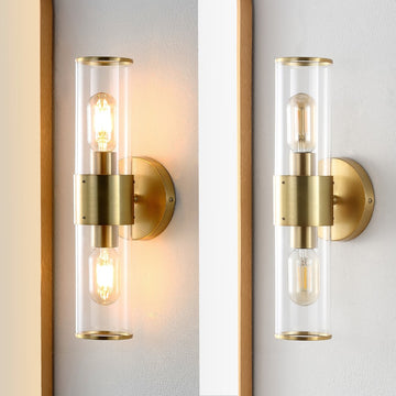 Quinn 15.5" Mid-Century Modern Iron/Acrylic LED Sconce - JONATHAN Y